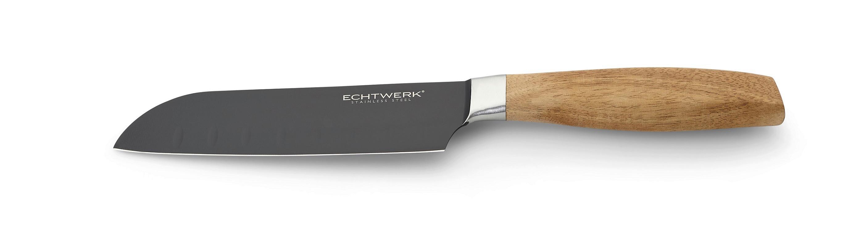 Santokumesser Rosenholz/ Schwarz Klinge: 15 cm - Schwarz, Basics, Metall (15cm) - Echtwerk