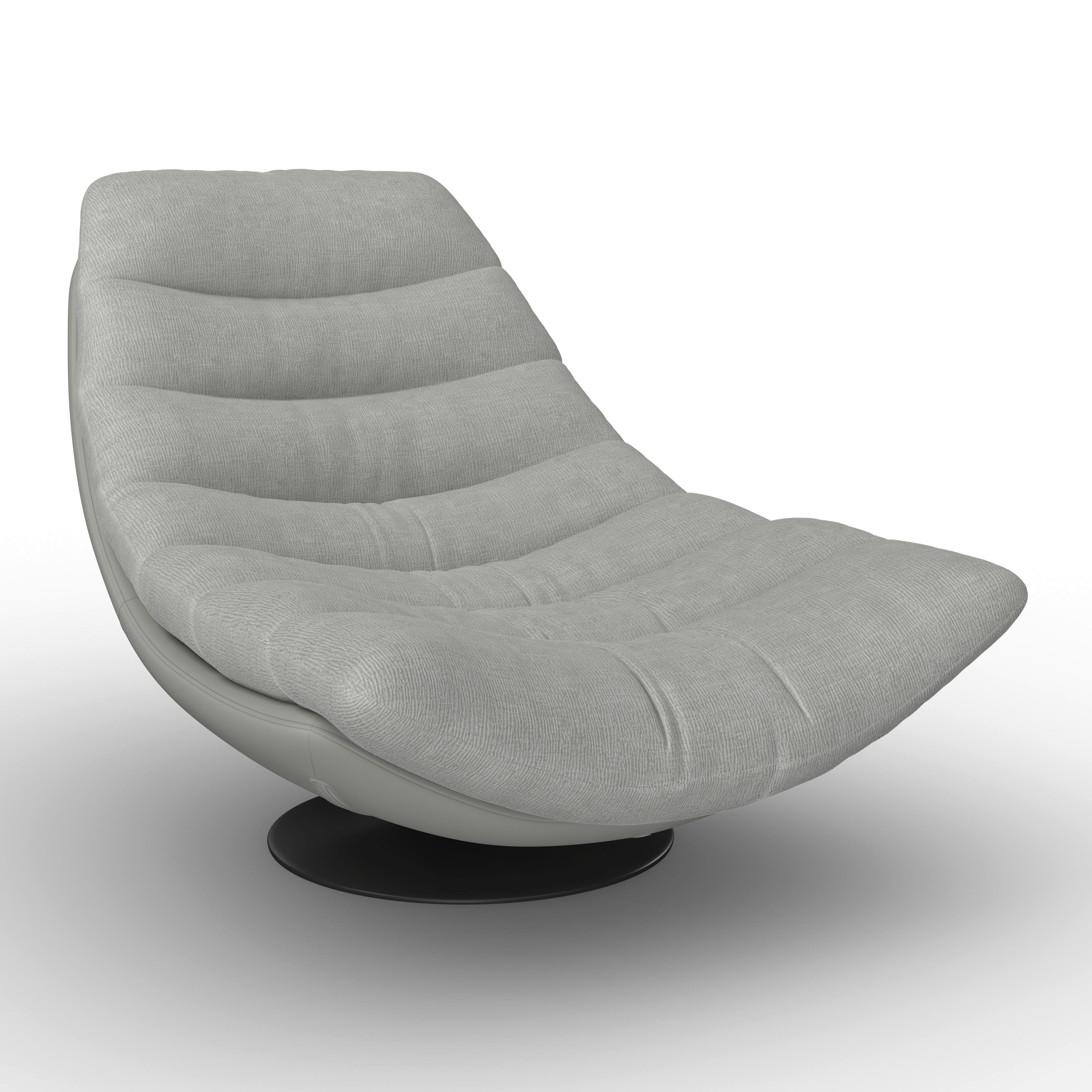 Relaxační křeslo LENA, šedá, max. 140 kg - šedá/černá, Moderní, kov/textil (85/82/113cm) - Bessagi Home