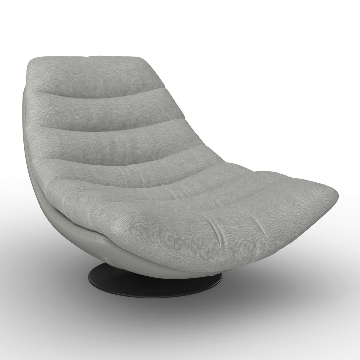 Relaxační křeslo LENA, šedá, max. 140 kg - šedá/černá, Moderní, kov/textil (85/82/113cm) - Bessagi Home