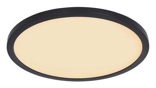 LED-Deckenleuchte Sapana Ø 29,4 cm mit Memory-Funktion - Opal/Schwarz, Basics, Kunststoff (29,4/2,5cm) - Globo