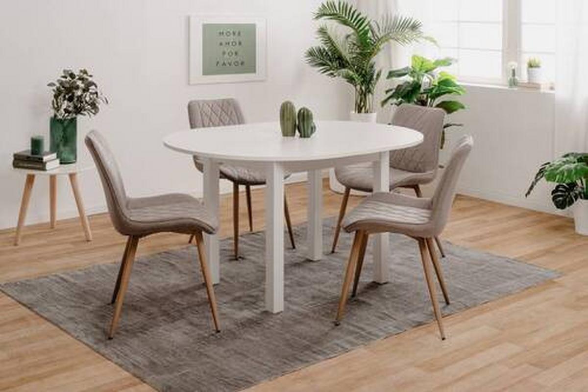 Esstisch Coburg 100 - Weiß, Basics, Holzwerkstoff (100/75cm) - MID.YOU