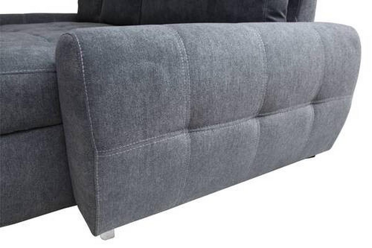 Eckschlafsofa Solar - Chromfarben/Weiß, Design, Textil (277/175cm) - Livetastic