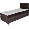 Boxspringbett Mit Topper 90x200 Cm Evan - Schwarz/Braun, Basics, Holz/Textil (90/200cm) - P & B
