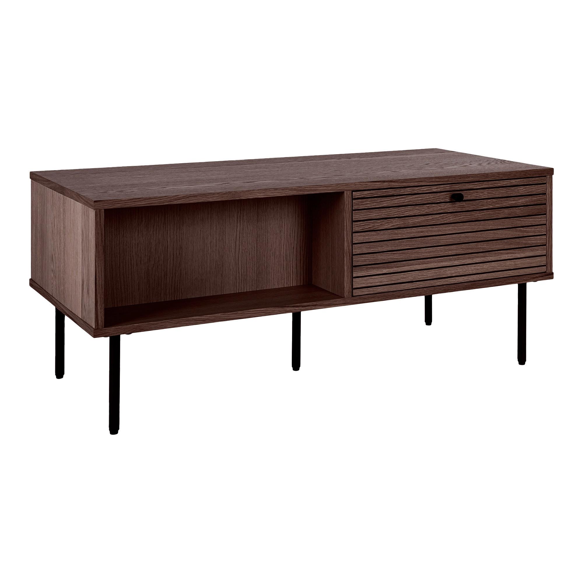 Couchtisch Kyoto Eiche dunkel B: 100cm - Eiche dunkel/Schwarz, Design, Holz/Holzwerkstoff (100/50/45cm) - MID.YOU