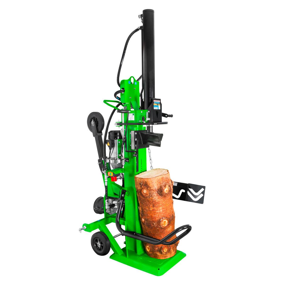 Holzspalter Zi-Hs22ez 5100 Watt inkl. Transporträder - Grün, Basics, Metall (105/250/170cm) - Zipper