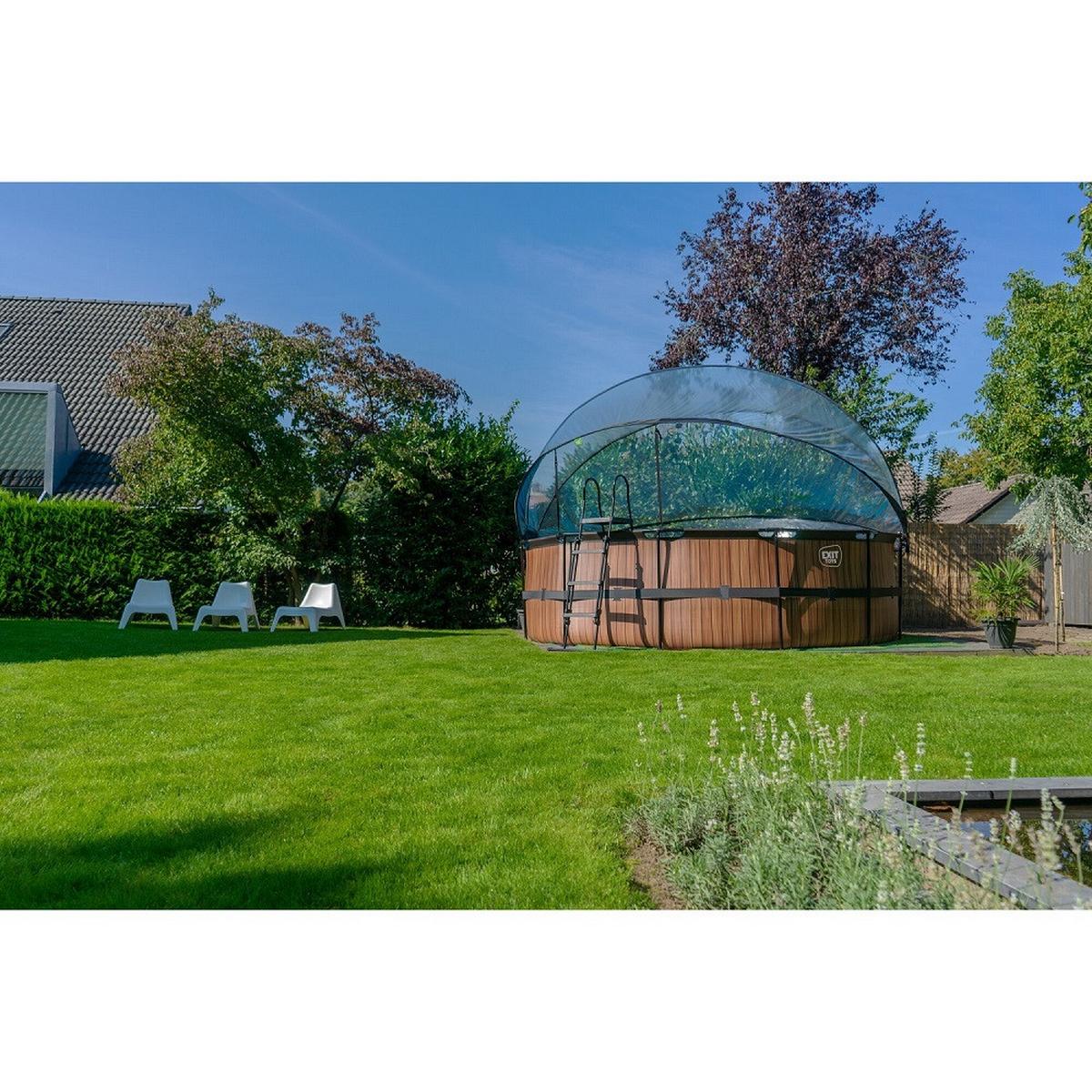 Pool-Set Braun, D/H: 427x122cm - Braun, KONVENTIONELL, Kunststoff (427/122cm) - EXIT Toys