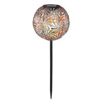 Solarleuchte Silber Solar 1xled Warmweiß H: 54 Cm - Silberfarben, Basics, Metall (18,5/54cm) - Globo