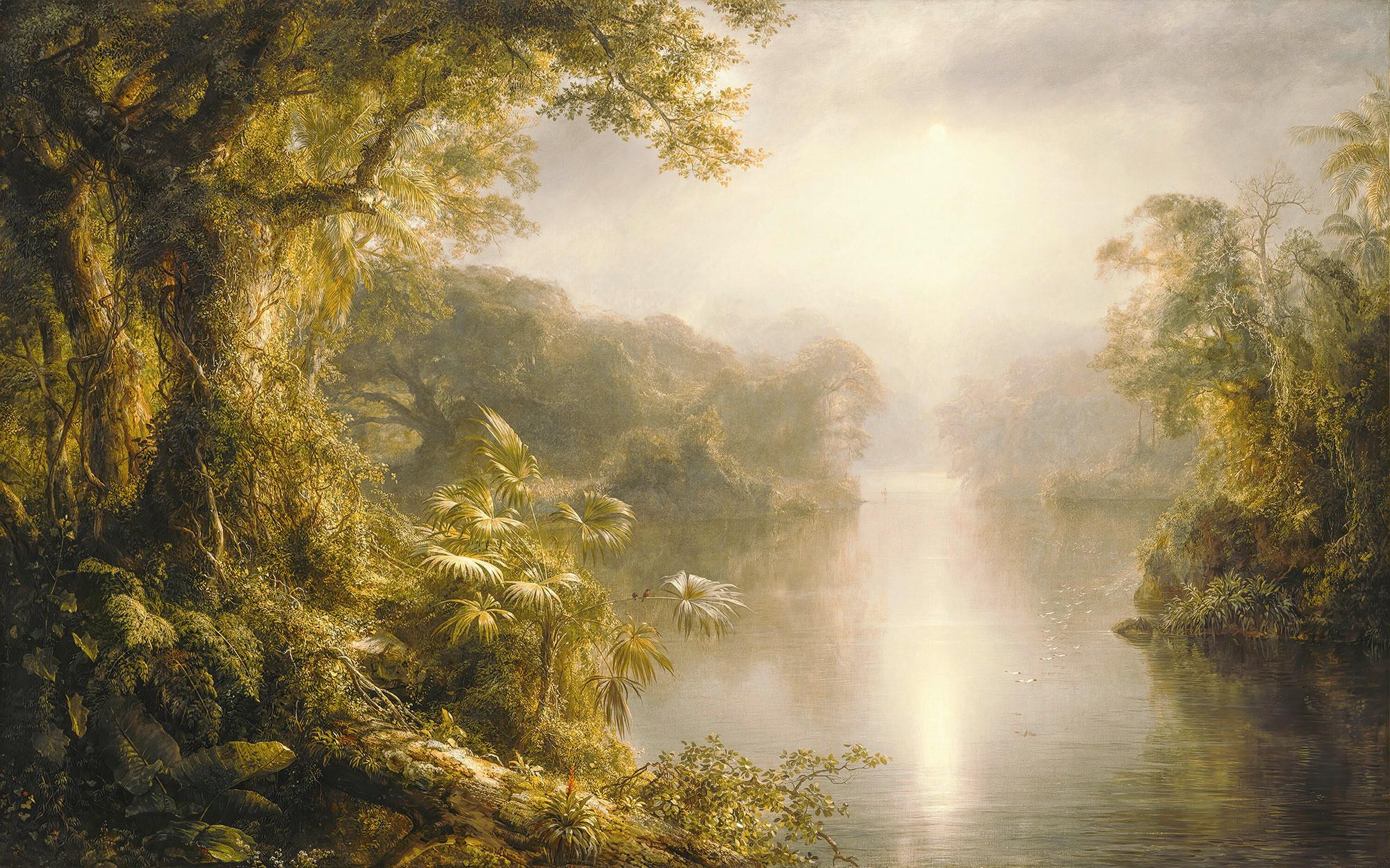 Vliestapete Rio De Luz - Gelb/Grau, Basics (400/250cm) - Komar