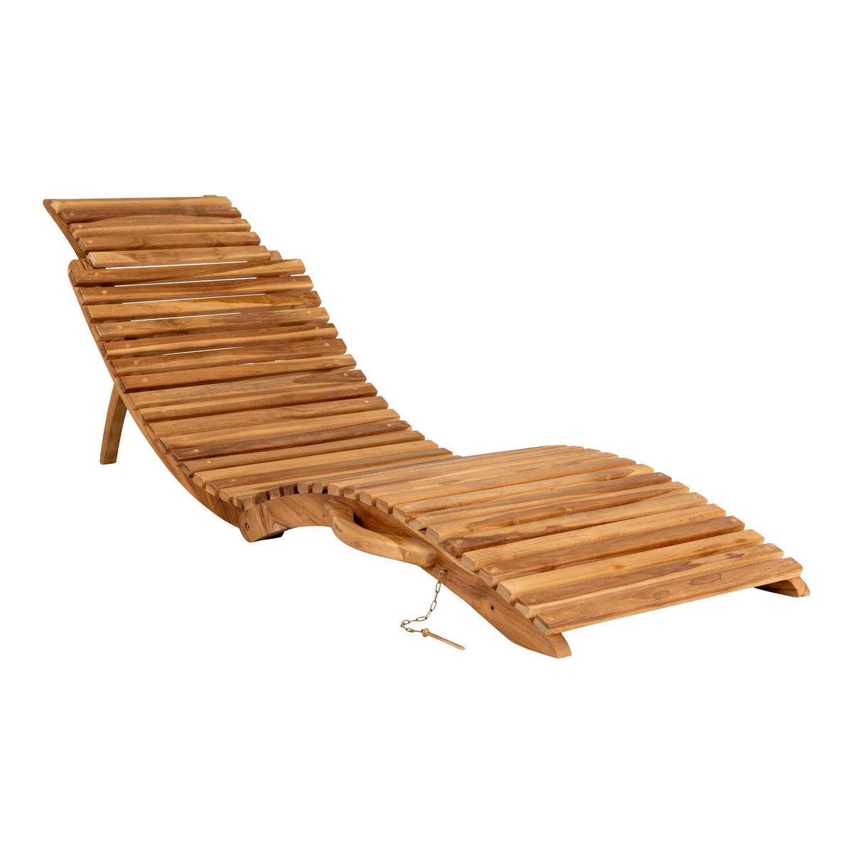 Sonnenliege Arrieta Braun B: 50 Cm - Braun, MODERN, Holz (50/25/160cm) - MID.YOU