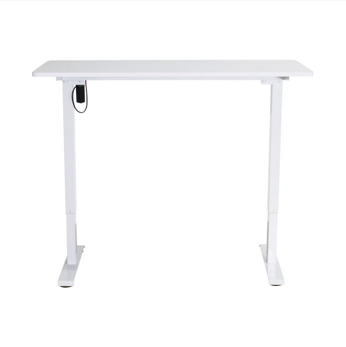Písací stôl EMIL II - biela, Modern, kov/kompozitné drevo (120/72-118/60cm) - Mömax