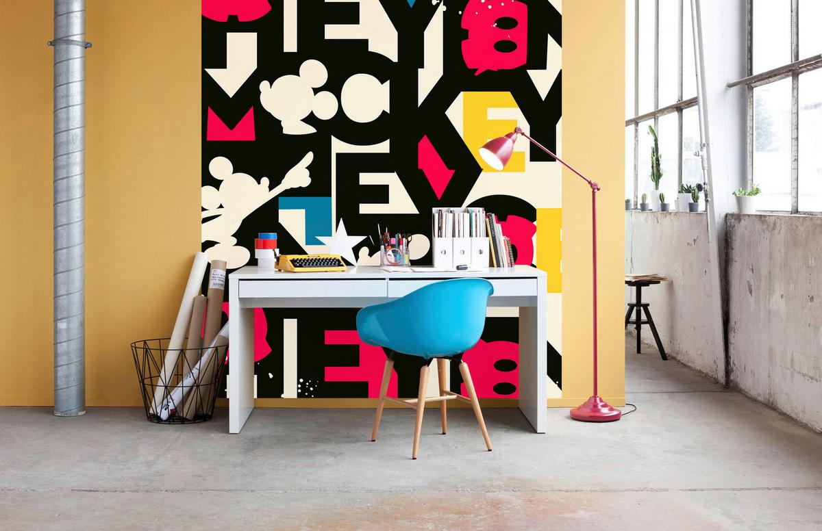 Fototapete Mickey Mixup - Multicolor, Trend, Textil (250/280cm)