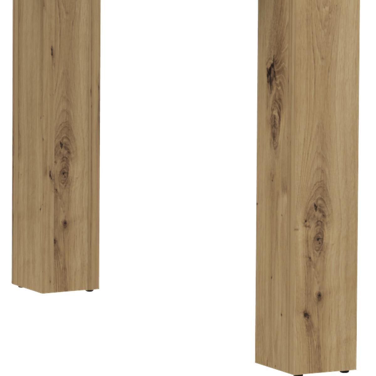 Esstisch Ausziehbar Trondheim 160x90 Cm Eiche Dekor - Eichefarben, MODERN, Holzwerkstoff/Kunststoff (160/90/76cm) - MID.YOU