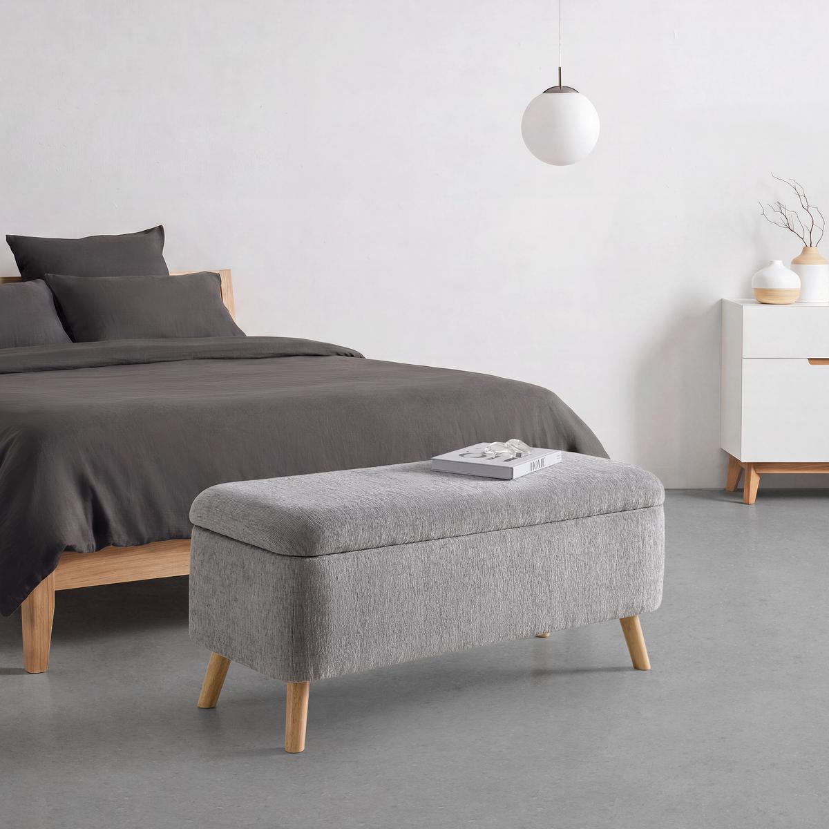 SEDACÍ LAVICE JENSON -EXKLUSIV- - šedá/přírodní barvy, Moderní, dřevo/textil (100/43/40cm) - Mömax