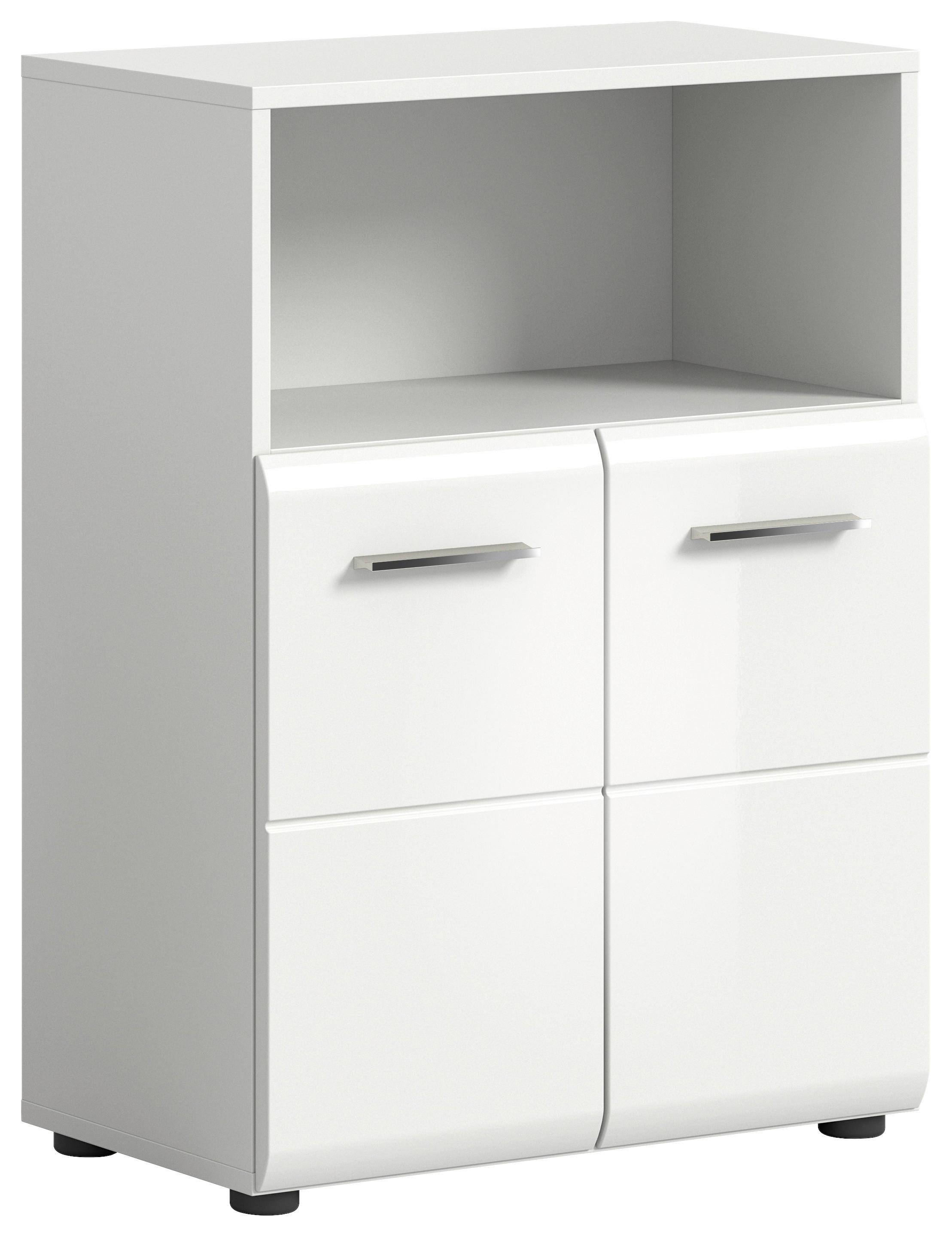 Unterschrank Ice B: 60 cm Weiß Hochglanz - Weiß Hochglanz/Weiß, MODERN, Holzwerkstoff (60/82/30cm) - MID.YOU