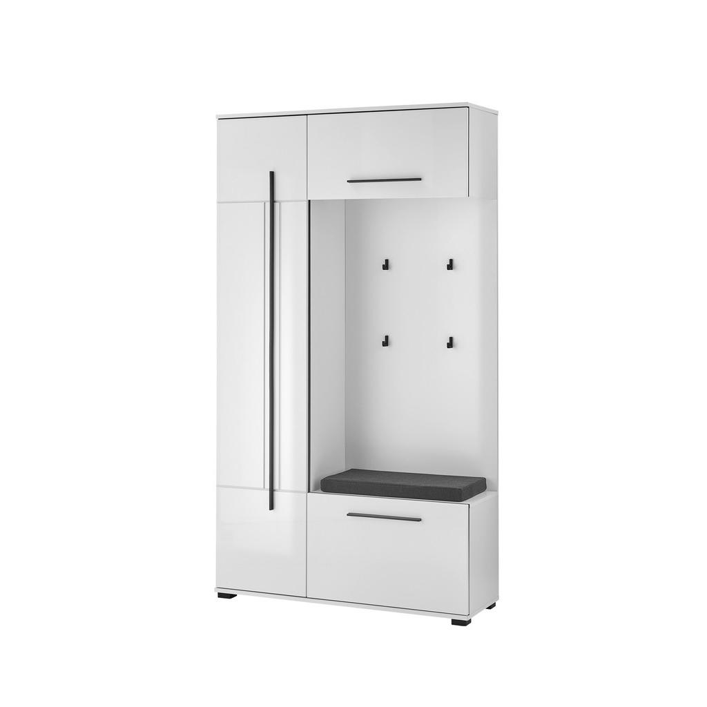 GARDEROBE Cantara Weiß/Weiß HG B: 111cm