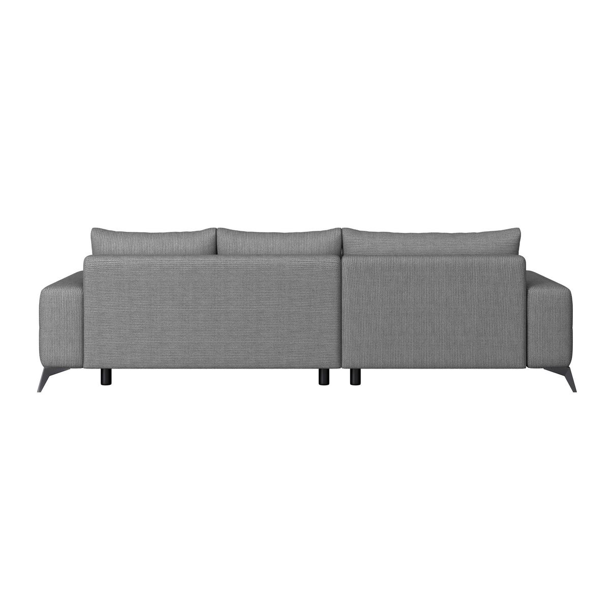 Ecksofa Mauro Anthrazit, mit Schlaffunktion - Anthrazit/Schwarz, Trend, Textil (175/290cm) - Luca Bessoni