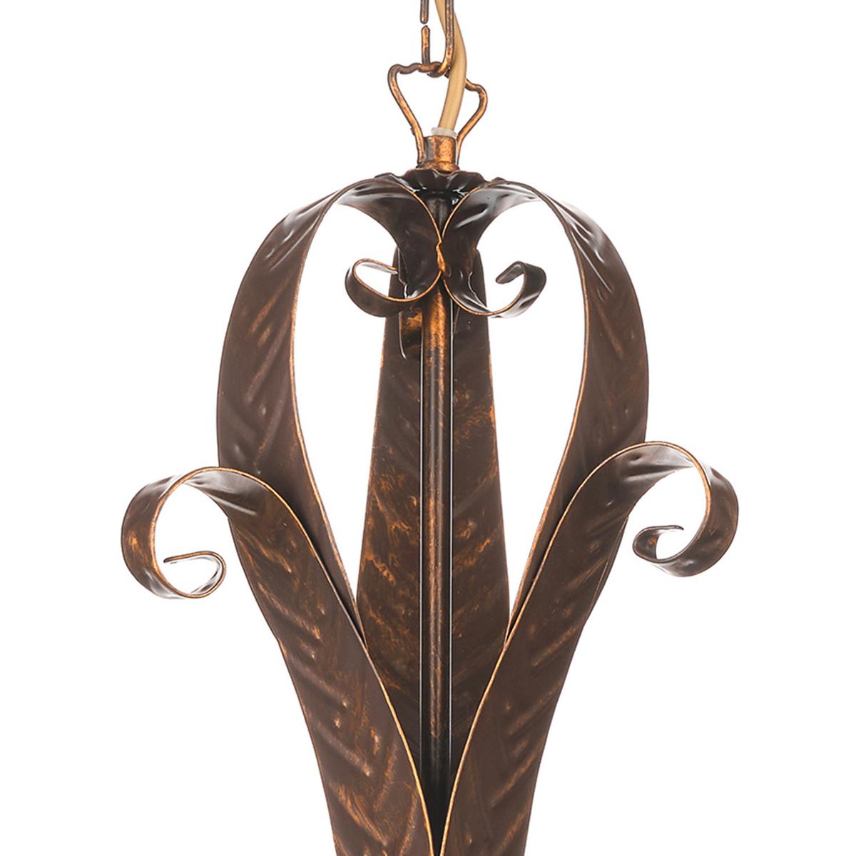 Kronleuchter 4240/5 - Bronzefarben, Basics, Glas/Metall (70/100cm)