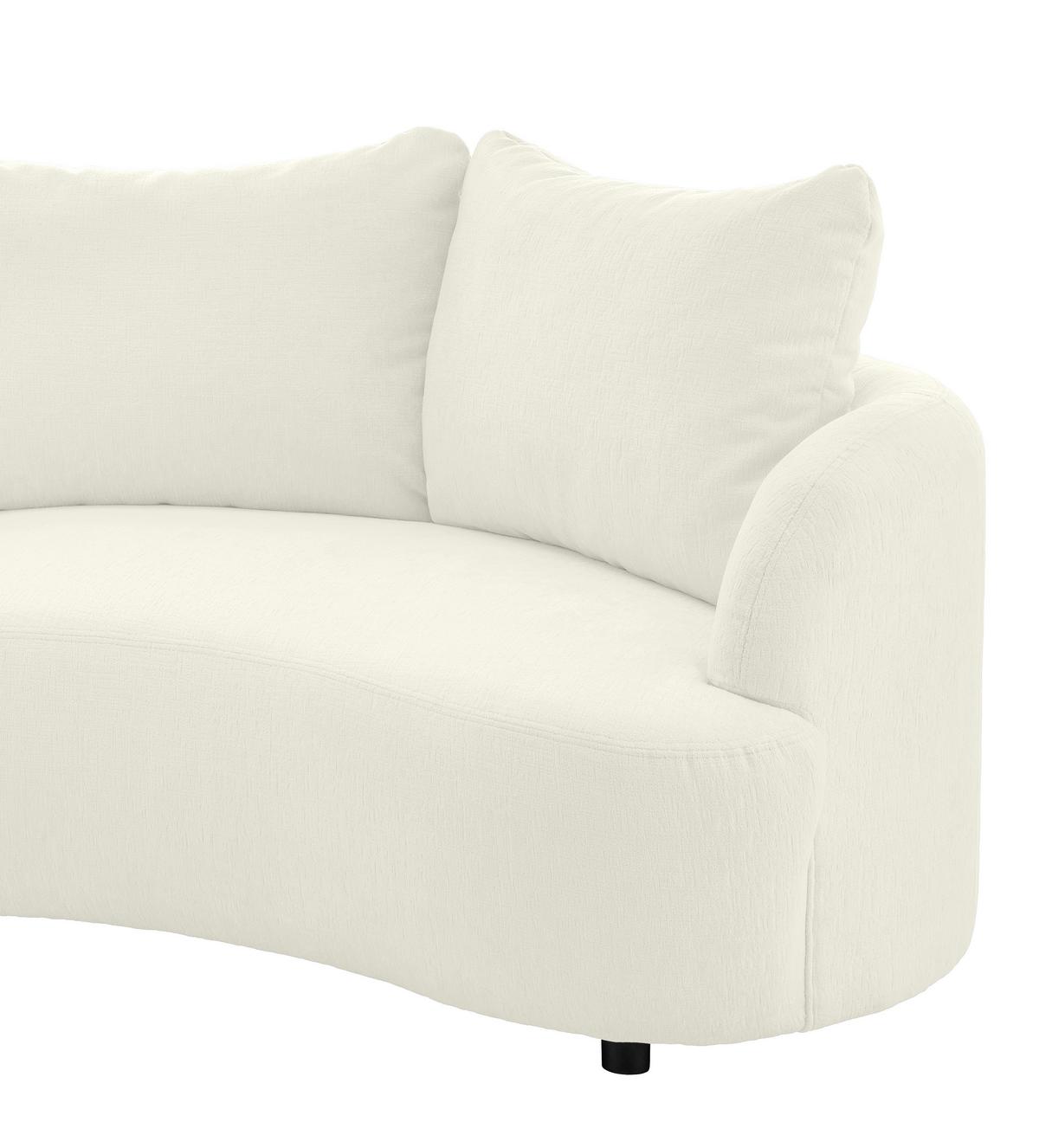 Ecksofa Doppo, Weiß S: 250x139 cm - Schwarz/Weiß, MODERN, Textil (250/139cm) - Livetastic