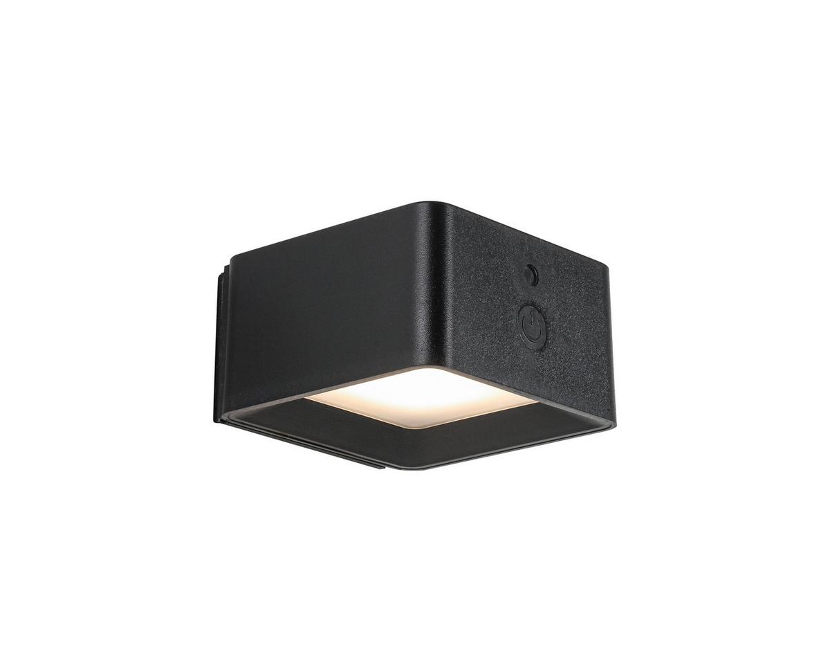 NÁSTĚNNÉ LED SVÍTIDLO QIOP - černá, Moderní, kov/plast (8,6/8/4,5cm) - Mömax
