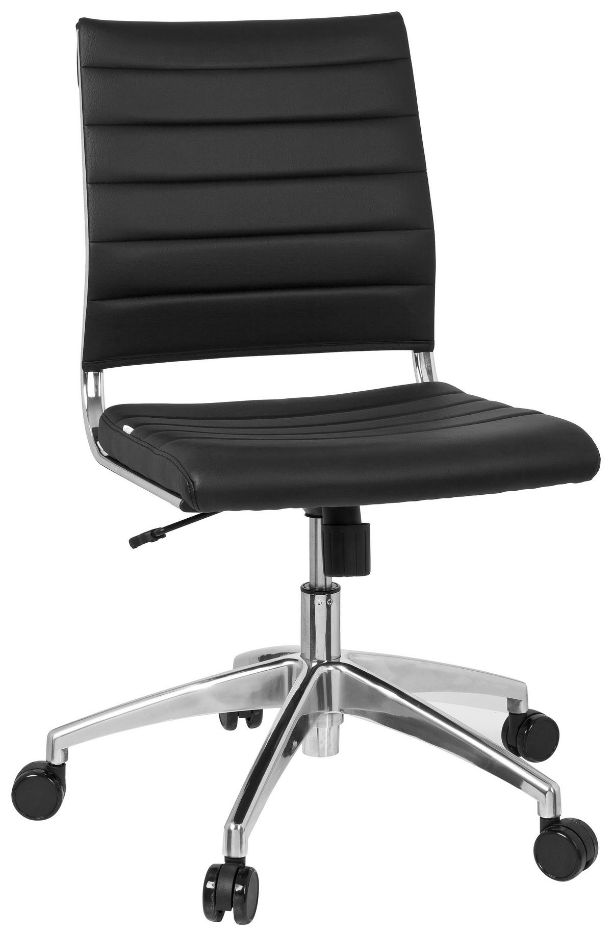 Drehstuhl Trisha Schwarz - Chromfarben/Schwarz, MODERN, Kunststoff/Textil (58/107/47cm) - MID.YOU