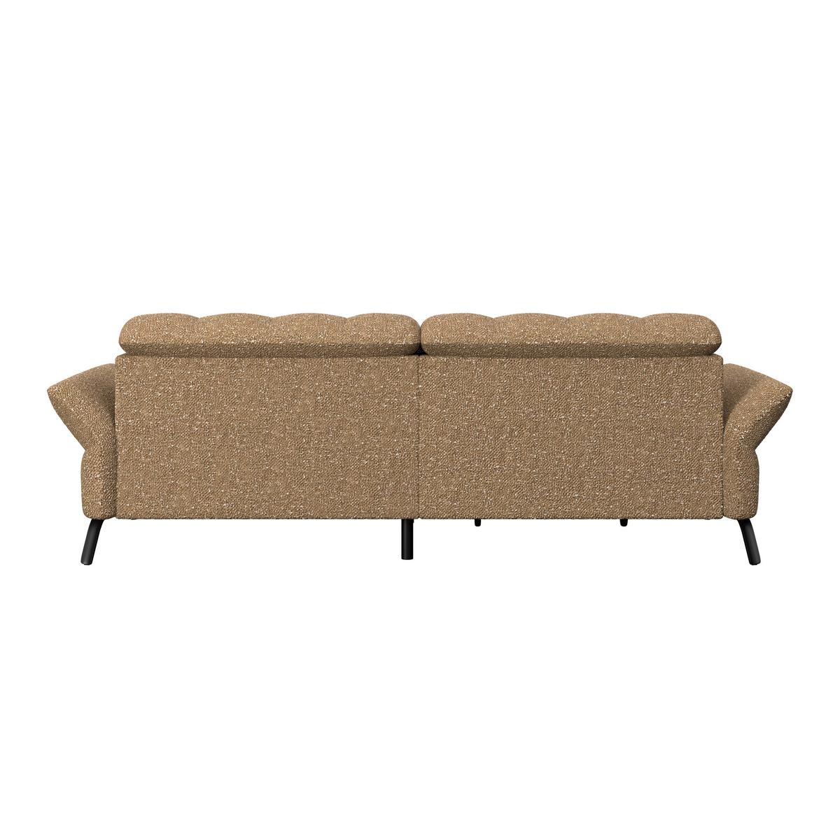 Ecksofa Coast Cognac B: 244-270 cm - Cognac/Schwarz, KONVENTIONELL, Holzwerkstoff/Textil (244/173cm)