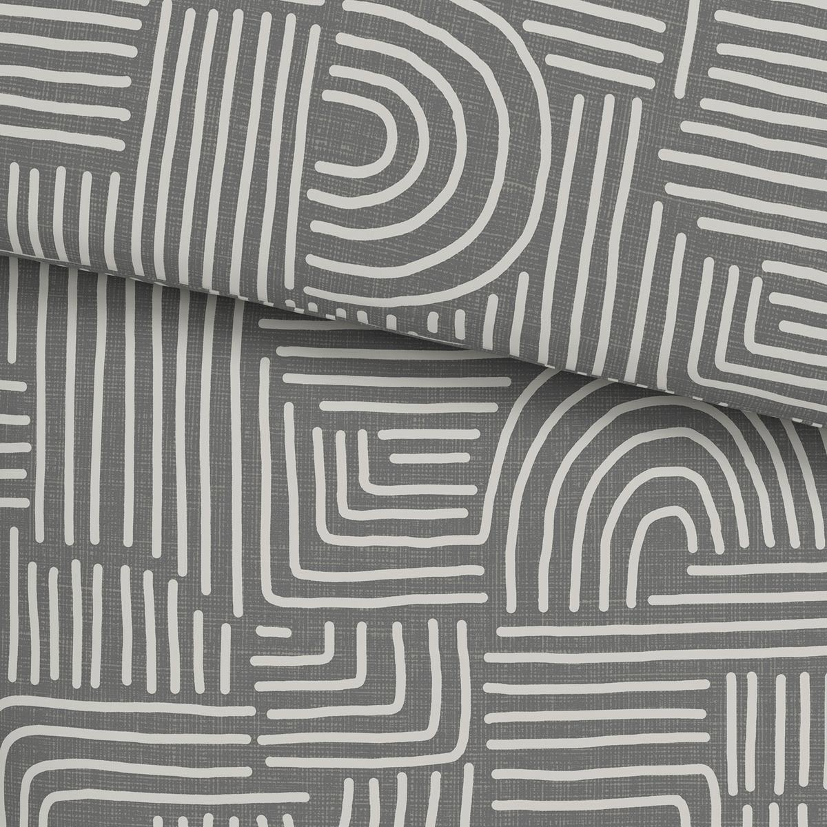 Bettwäsche 140x200 cm Doris Renforce, Grau - Grau, MODERN, Textil - Luca Bessoni
