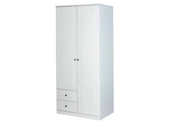 Drehtürenschrank Massiv mit Laden 93cm Marieka, Weiß - Weiß, KONVENTIONELL, Holz (93/205/63cm) - MID.YOU Drehtürenschrank Massiv mit Laden 93cm Marieka, Weiß - Weiß, KONVENTIONELL, Holz (93/205/63cm) - MID.YOU