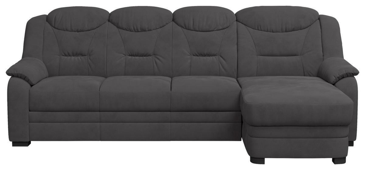 Ecksofa mit Schlaffunktion Marcus Anthrazit 257x162 cm - Anthrazit/Schwarz, Basics, Textil (257/162cm) - MID.YOU
