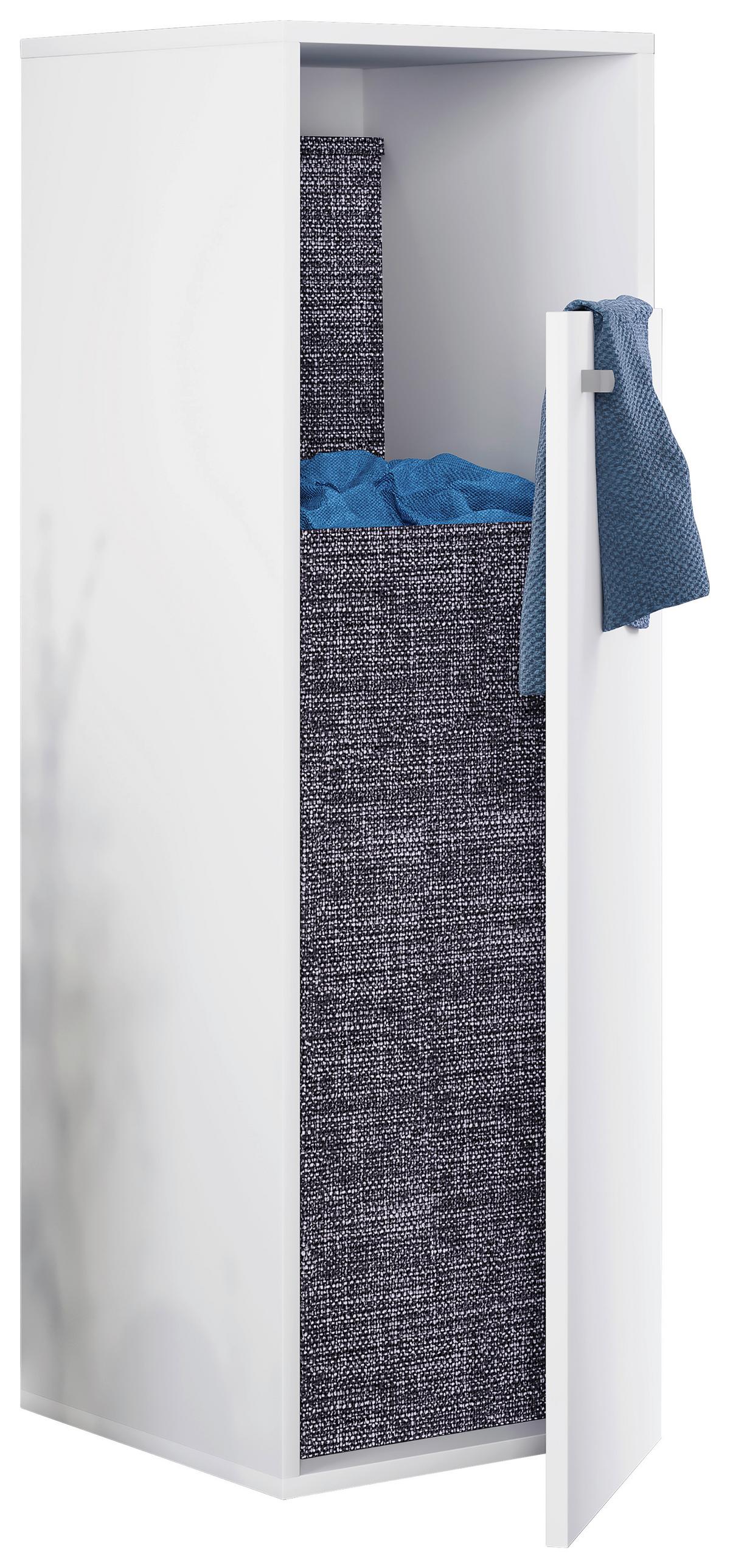 Midischrank Klidas XL B: 40 cm Weiß - Schwarz/Weiß, MODERN, Holzwerkstoff (40/110/39cm) - MID.YOU