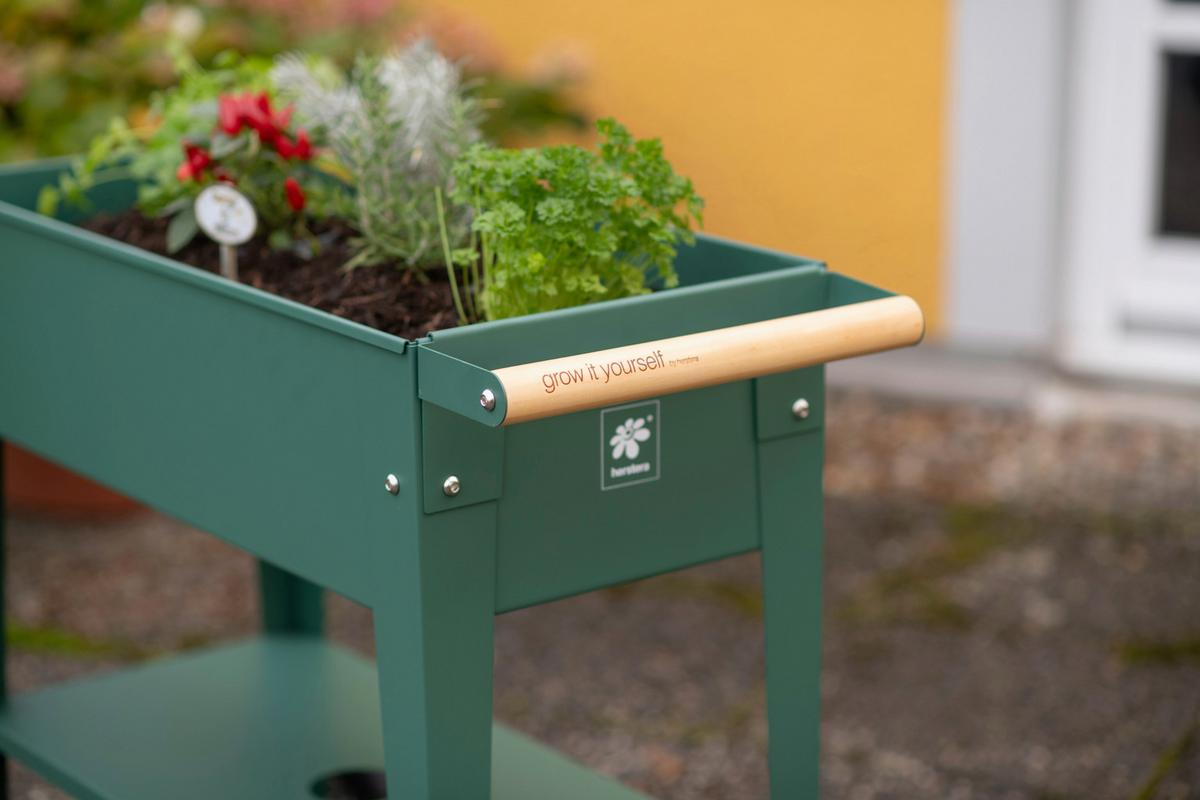 Hochbeet Kräuterfabrik Urban - Olivgrün, Basics, Metall (35/80/75cm)