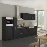 Küchenblock Rom Graphitfarben B: 330 cm - Graphitfarben/Sonoma Eiche, MODERN, Holzwerkstoff (330cm) - Held