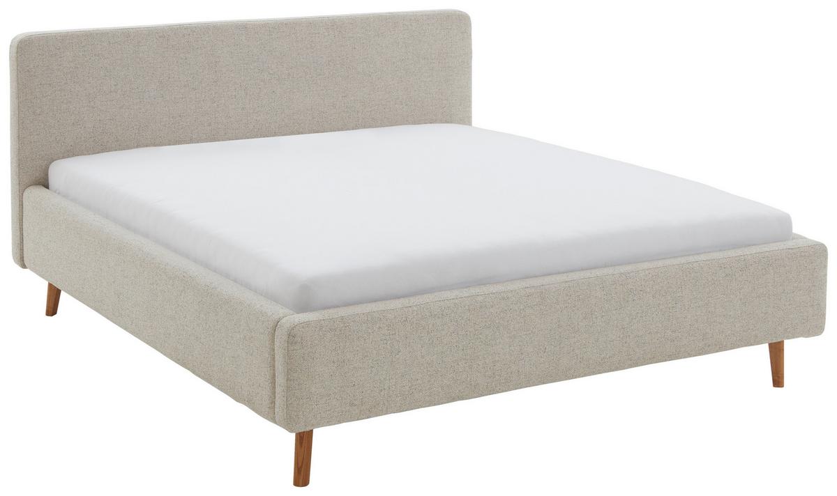 Polsterbett Mattis Herve Beige 160x200cm - Eichefarben/Beige, Design, Textil (160/200cm) - MID.YOU