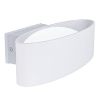 Außenwandleuchte Chinoa 10w Metall Kunststoff, Wandmontage - Transparent/Weiß, Design, Kunststoff/Metall (27/8/14cm) - Eglo