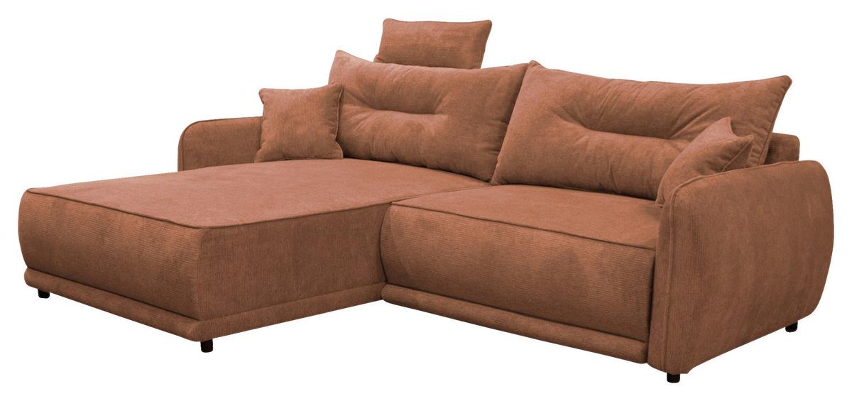 Ecksofa Fresh Rostfarben 195x264 cm - Rostfarben/Beige, Design, Textil (195/264cm) - MID.YOU