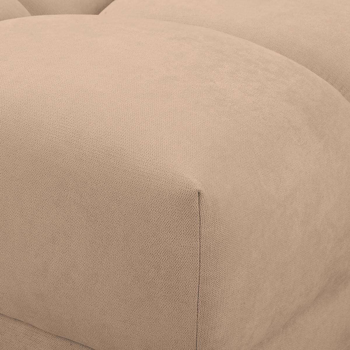 Ecksofa Azzuro Beige S: 256x175 cm - Beige/Silberfarben, Design, Textil (256/175cm) - Livetastic