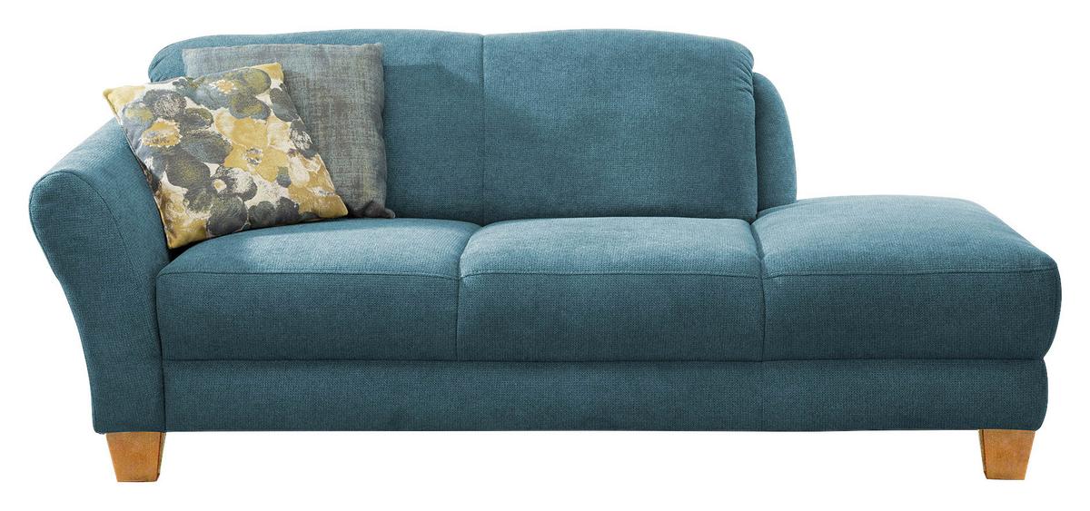 Récamiere Gotland V, Petrol B: 194 cm - Petrol/Naturfarben, KONVENTIONELL, Textil (194/84/91cm) - Sit & More