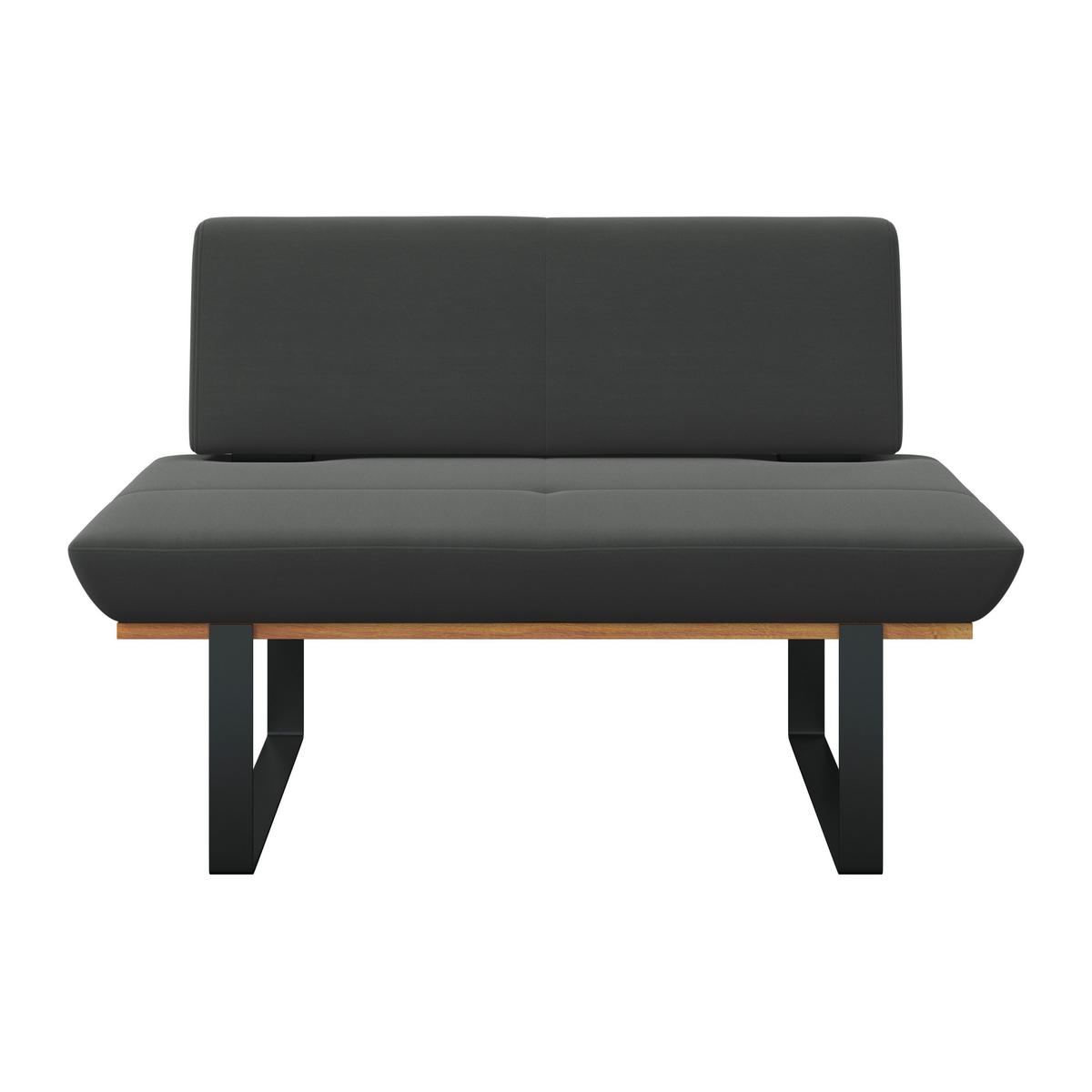 Sitzbank Tristan Webstoff anthrazit, B: 130cm - Anthrazit/Schwarz, MODERN, Holz/Textil (130/48/90cm) - James Wood