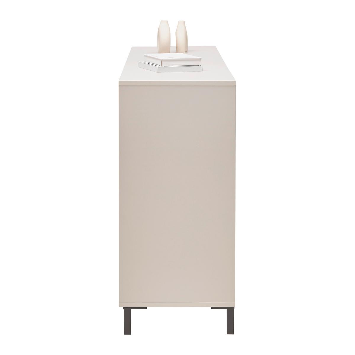 Komód Marron - kasmírszínű/fekete, Basics, faalapú anyag (157/90/40cm)