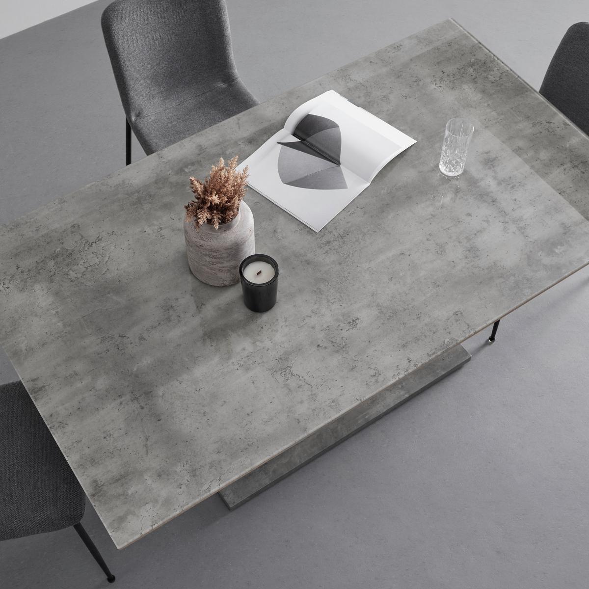 Jídelní stůl se sklem SANNA 160x90 cm - barvy dubu/tmavě šedá, Moderní, dřevo/kompozitní dřevo (160/90/76cm) - Bessagi Home