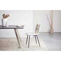 Stuhl Sit Hellgrau Sit - Grau, MODERN, Textil/Metall (44/87/54cm) - P & B