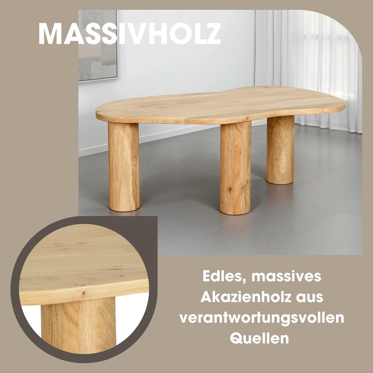 Couchtisch Ethan Naturfarben B: 110 Cm - Schwarz/Naturfarben, Design, Holz (110/45/55cm) - MID.YOU