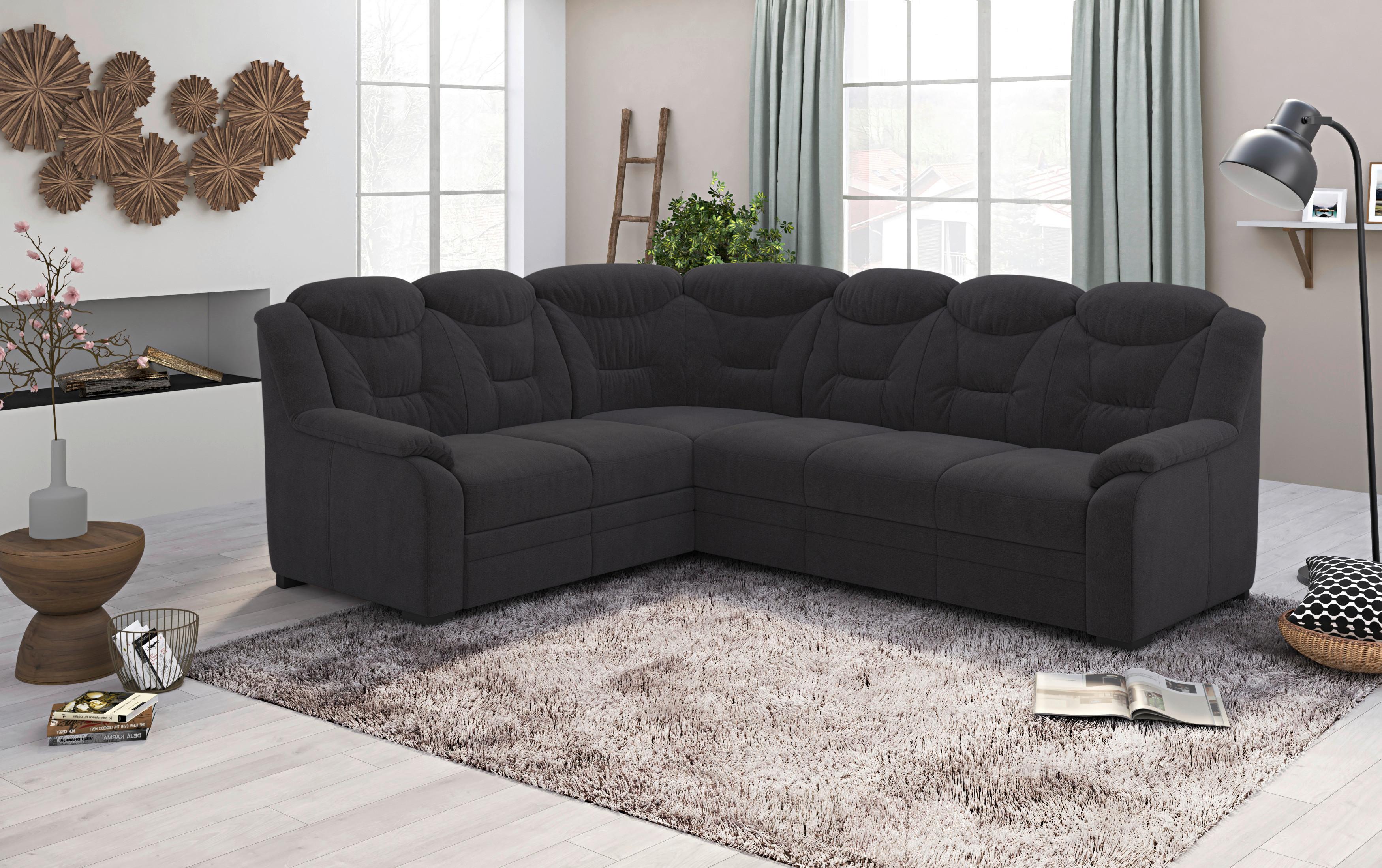 Ecksofa Marcus Schwarz S: 211x263 cm - Schwarz, Basics, Textil (211/263cm) - MID.YOU