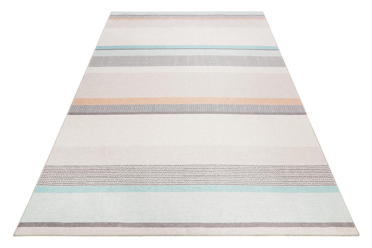 Flachwebteppich Ben Türkis/taupe/beige 120x170 Cm - Türkis/Taupe, KONVENTIONELL, Textil (120/170cm) - Esprit