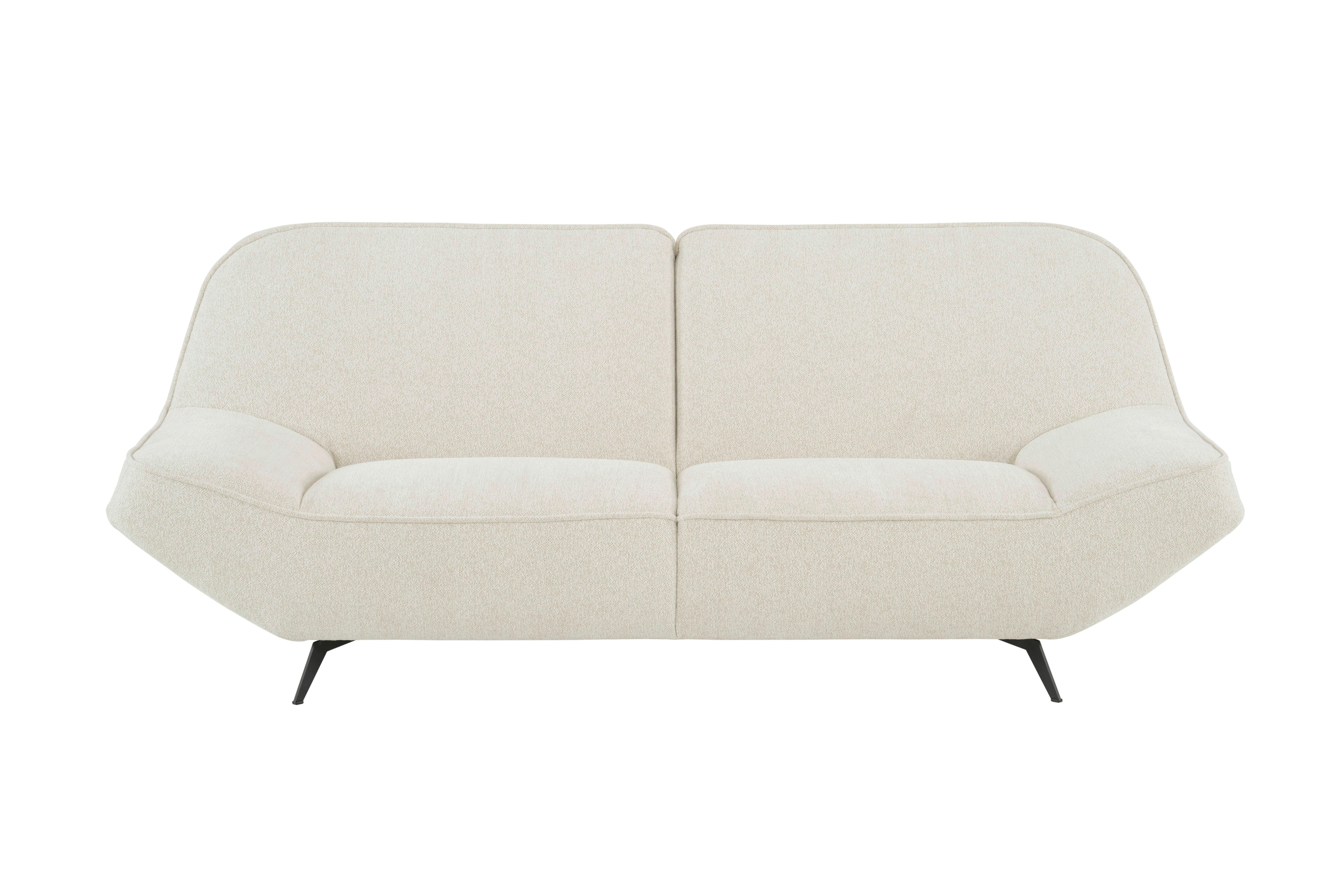 3-Sitzer-Sofa Aruba Creme B: 223 cm - Creme/Schwarz, Design, Textil (223/87/96cm) - MID.YOU
