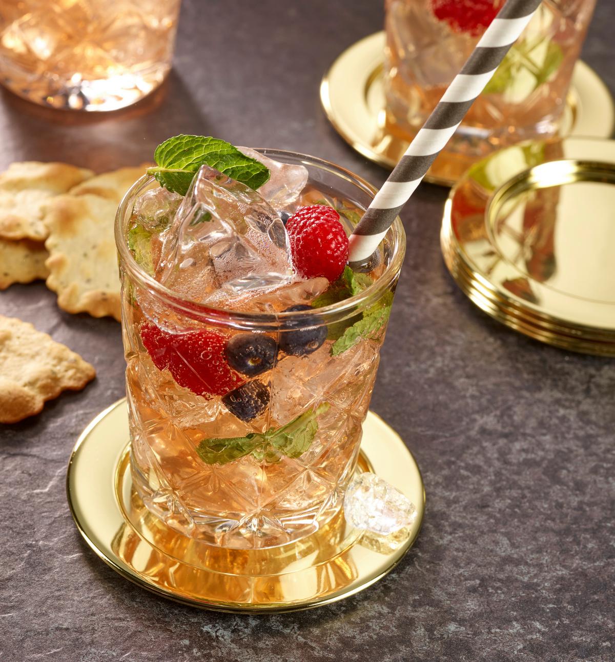 Untersetzer Echtwerk Glasuntersetzer-Set - Goldfarben, Design, Metall (10,9cm) - Echtwerk