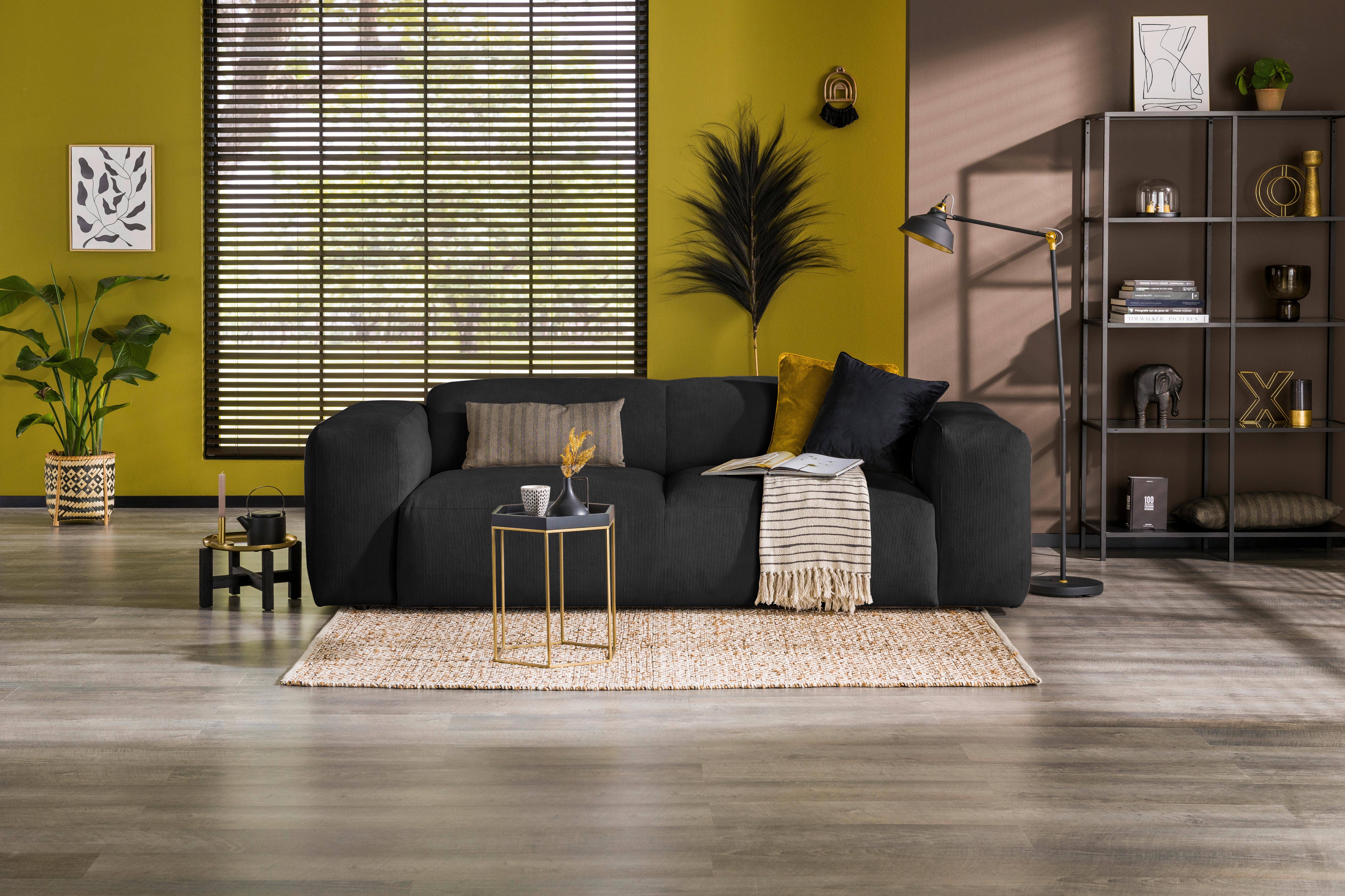 3-sitzer-sofa Hannah B: 247 Cm Anthrazit - Anthrazit/Schwarz, Design, Textil (247/75/104cm) - MID.YOU