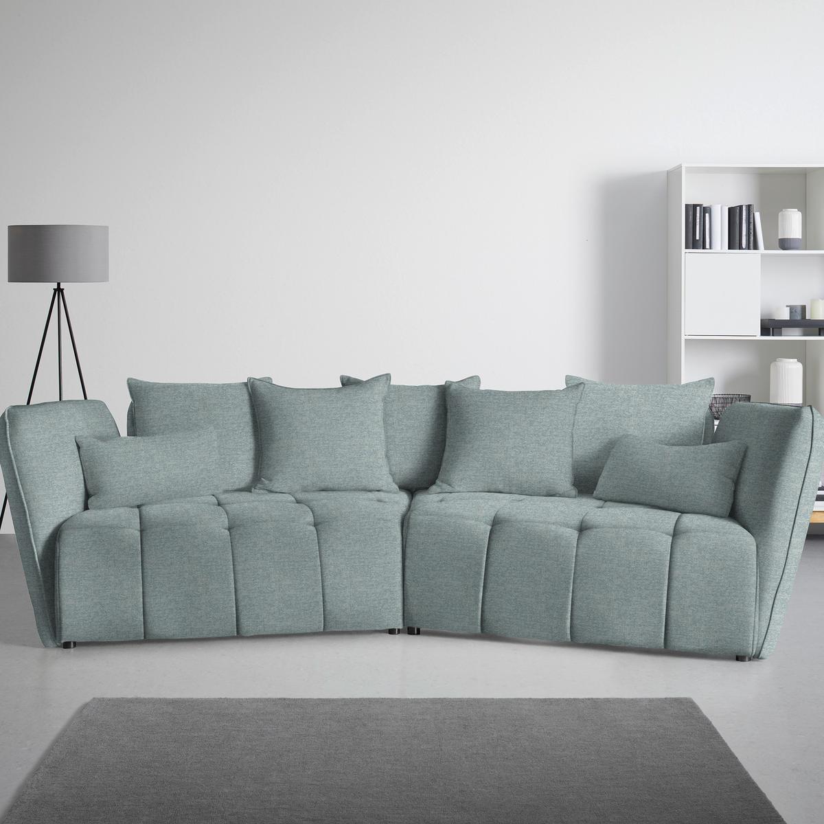 Boxspringová pohovka SOFI, světle modrá - černá/světle modrá, Moderní, textil (294/93/152cm) - Premium Living