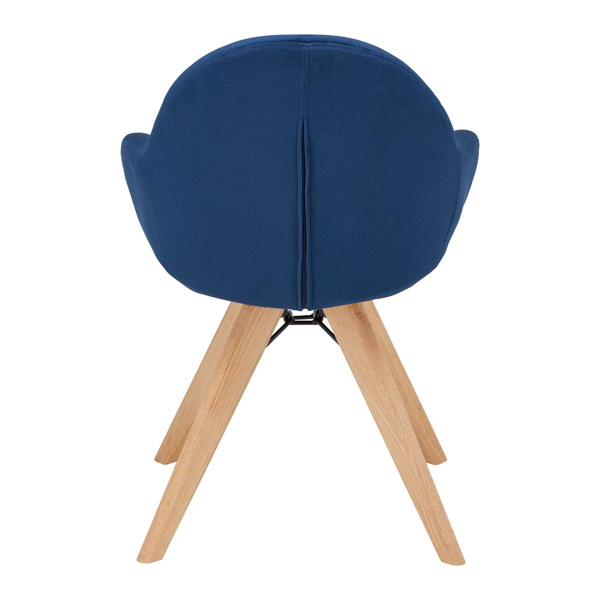 Jedálenská stolička LORE modrá - modrá/prírodná farba, Modern, kov/drevo (59/84/60cm) - Livetastic