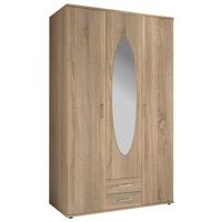 Drehtürenschrank Mit Spiegel 159cm Paul Eiche Sonoma - Sonoma Eiche, Basics, Glas/Holzwerkstoff (120/195/55cm)