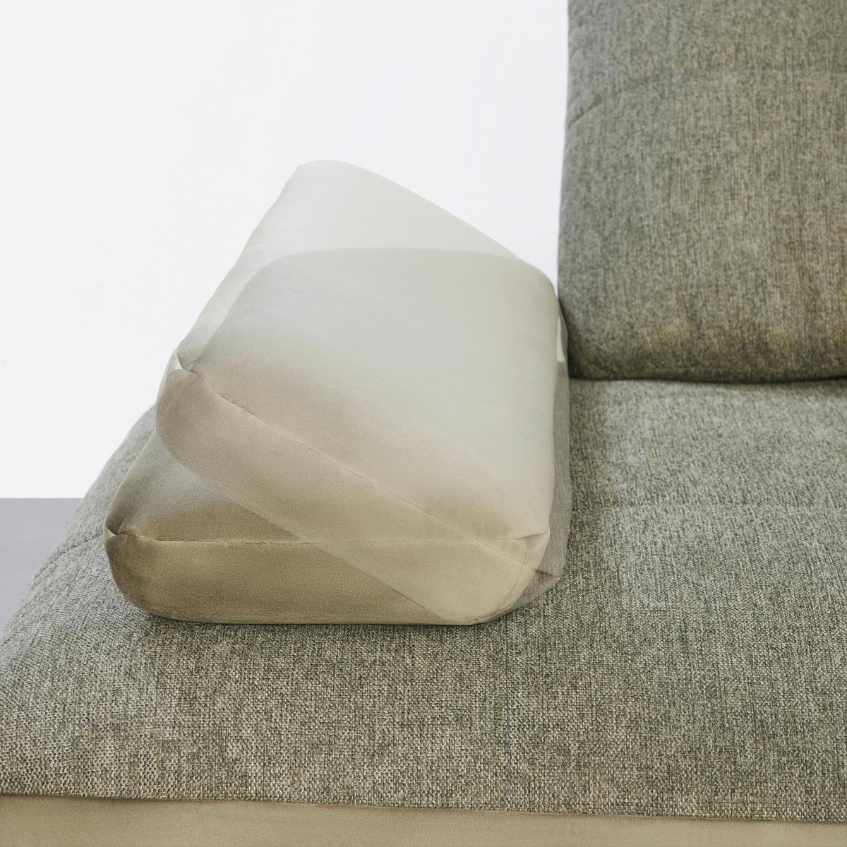 TRENDY, levá, olivově zelená s 3 bederními polštáři - černá/olivově zelená, Moderní, kov/kompozitní dřevo (250/310cm) - Premium Living